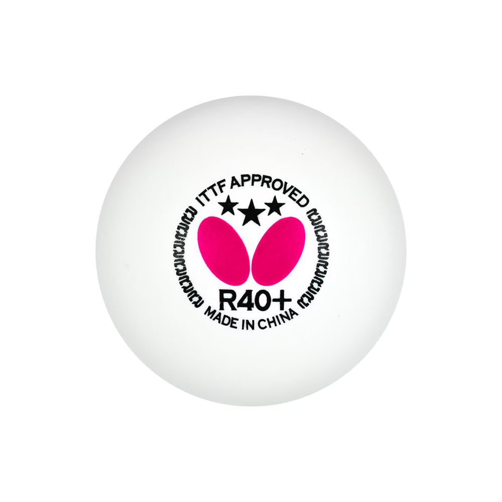BUTTERFLY R40+ 3-STAR TABLE TENNIS BALL - 3PCS/BOX